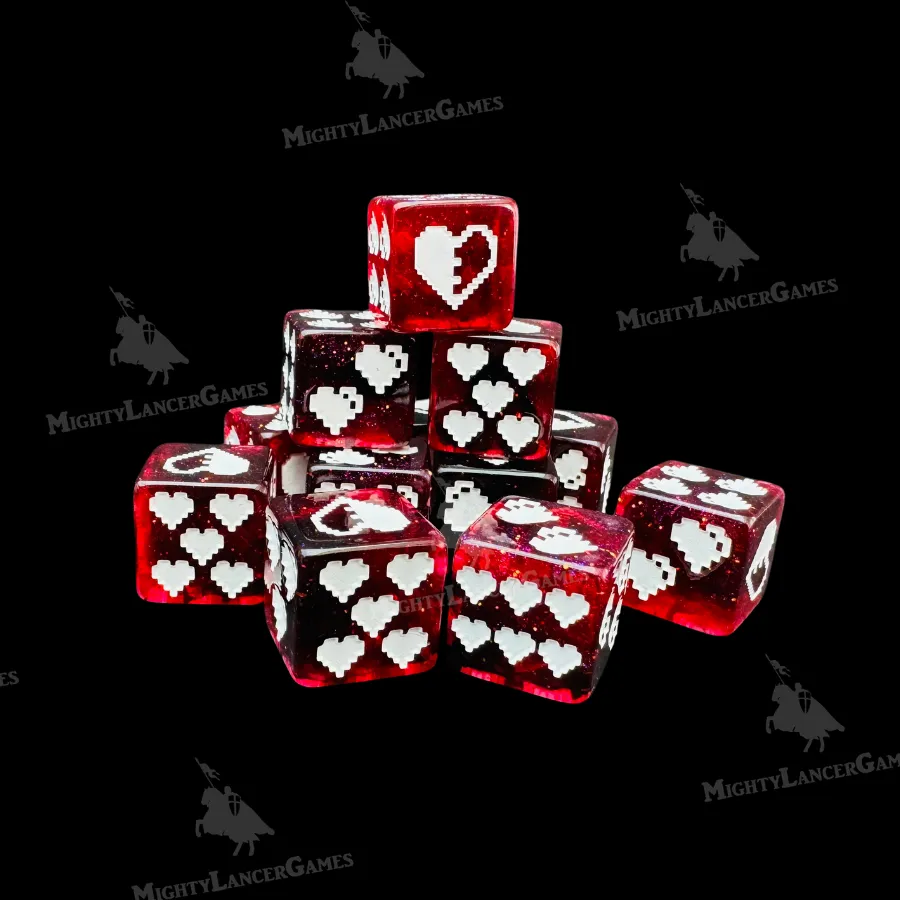 1UP 8Bit Heart Dice