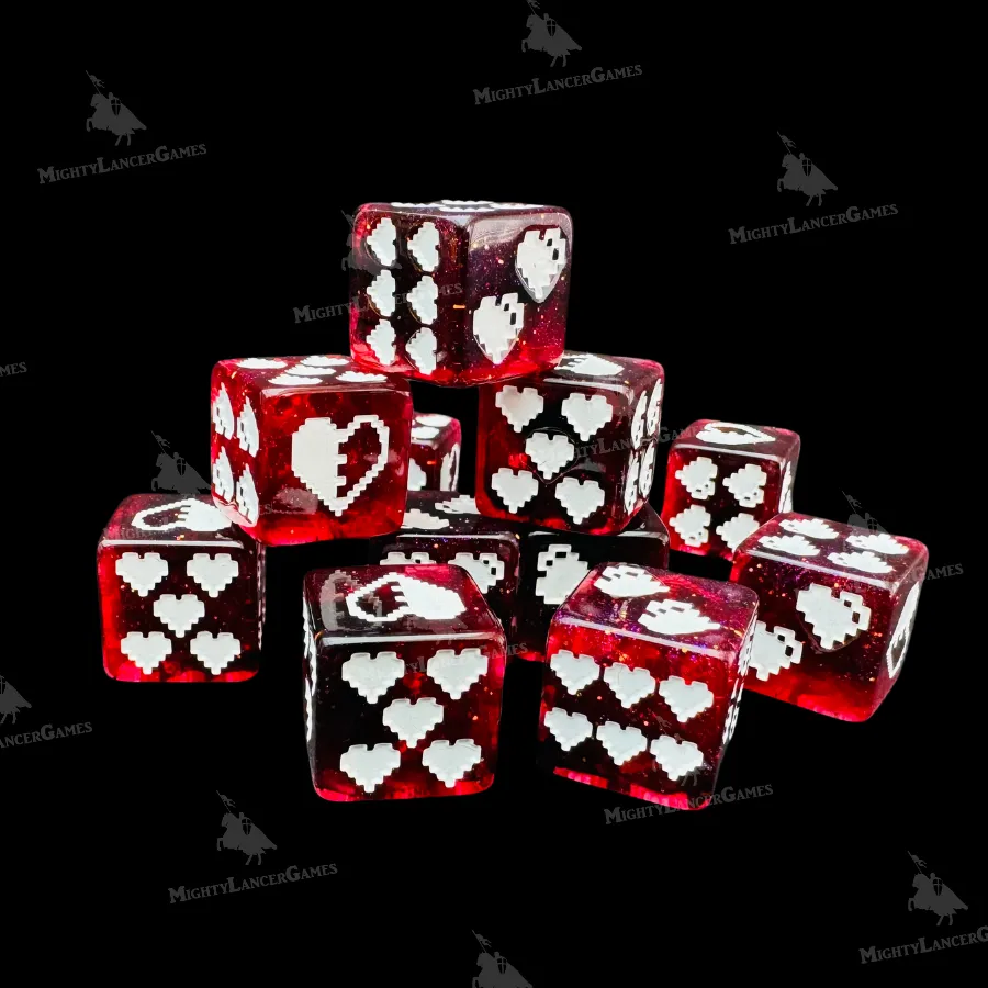 1UP 8Bit Heart Dice