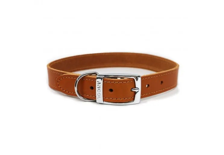 Ancol - Classic Leather Collar - Tan - (16")