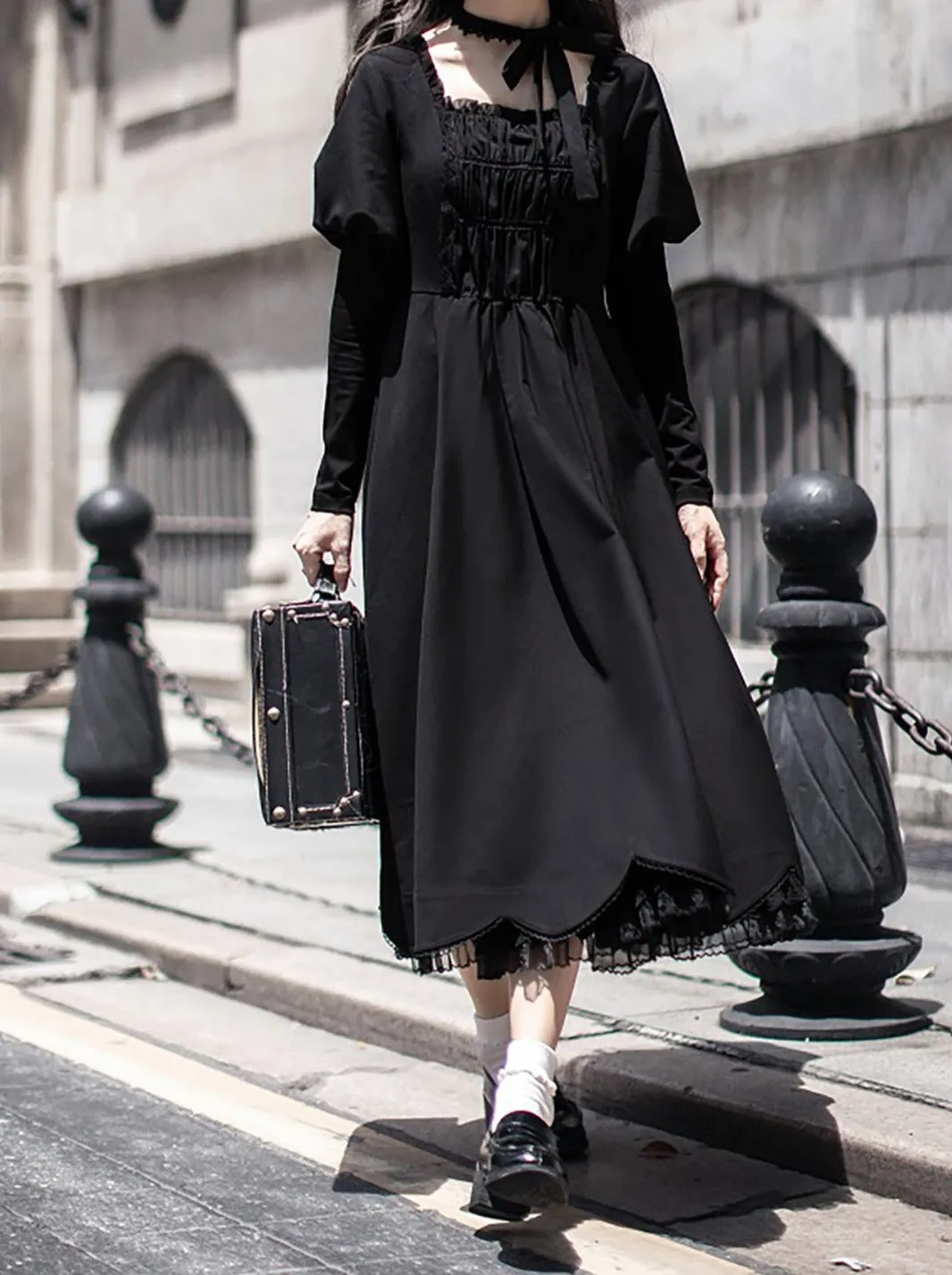 Dress   Retro French Imperial Ribbon