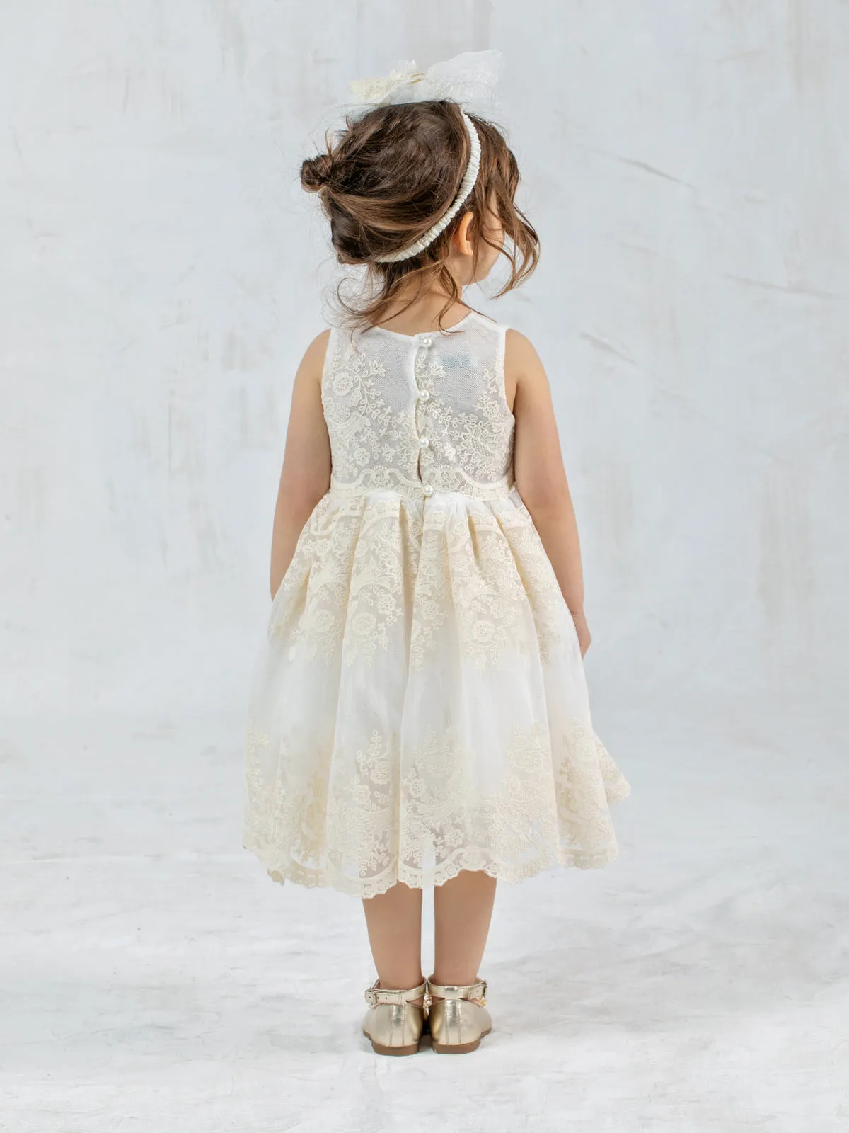 Girl's romantic lace dress - NINET