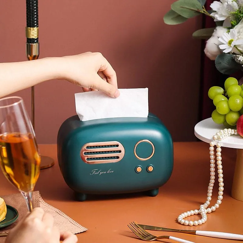 Retro Radio Tissue Box