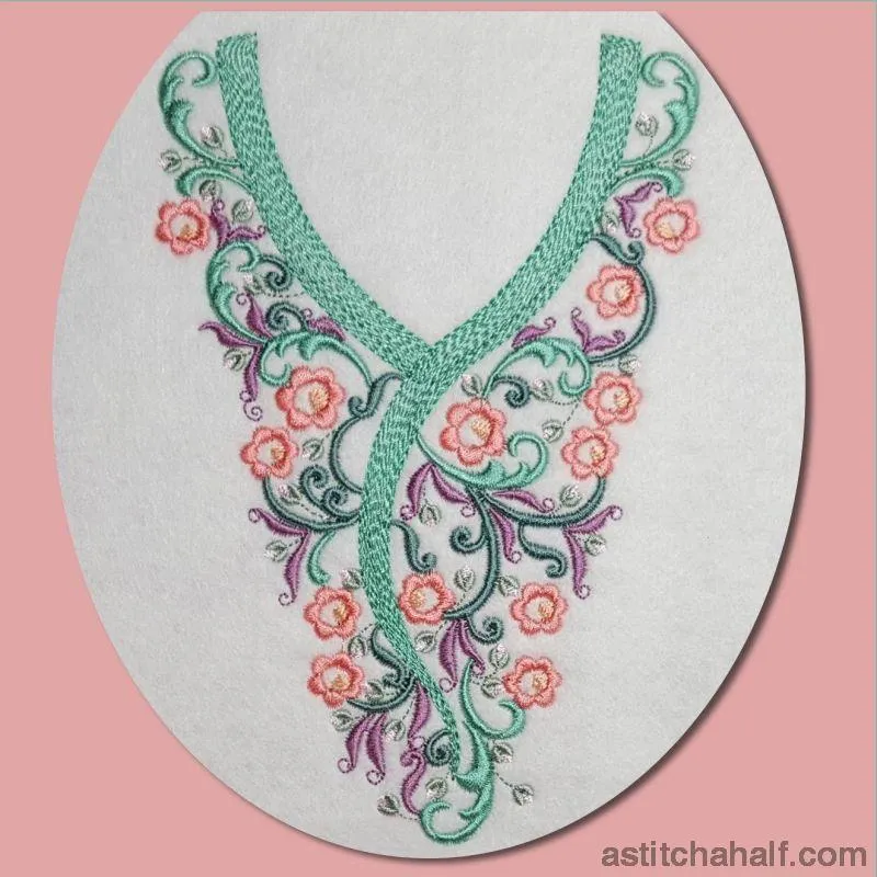 Romantic Roses Neckline Embroidery Collection
