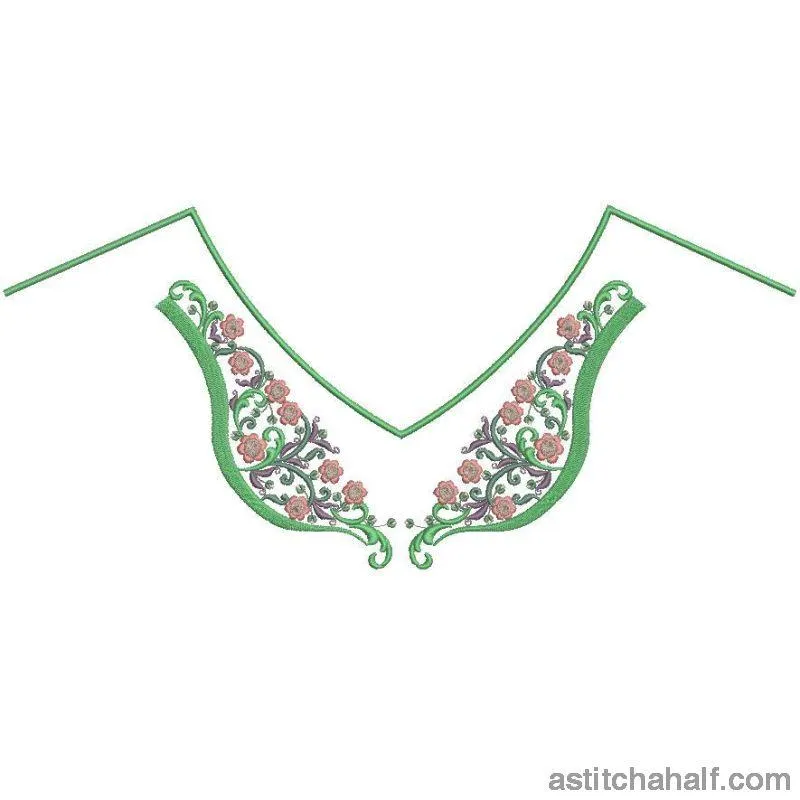 Romantic Roses Neckline Embroidery Collection