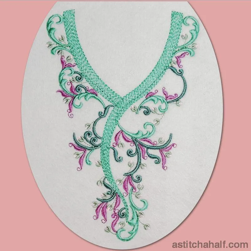 Romantic Roses Neckline Embroidery Collection