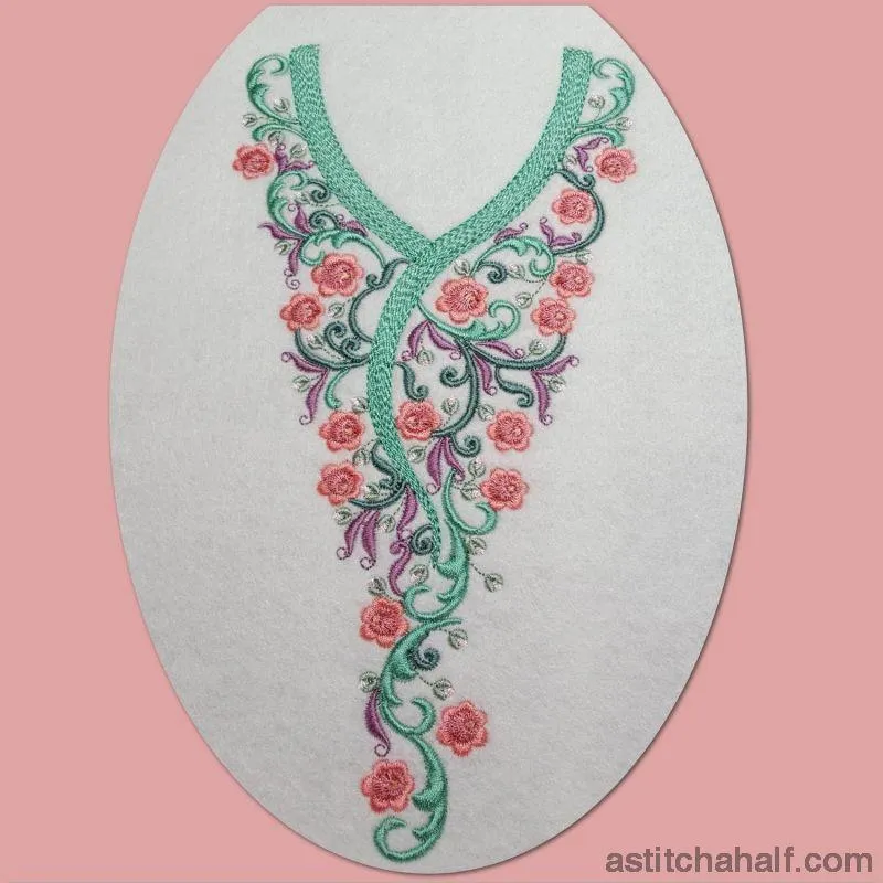 Romantic Roses Neckline Embroidery Collection