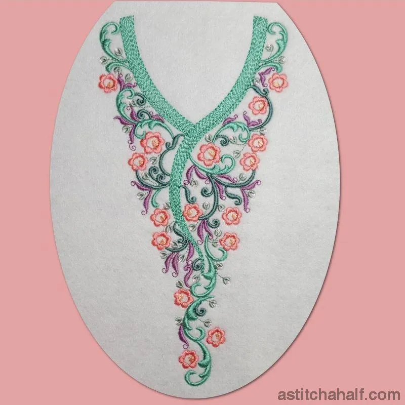 Romantic Roses Neckline Embroidery Collection