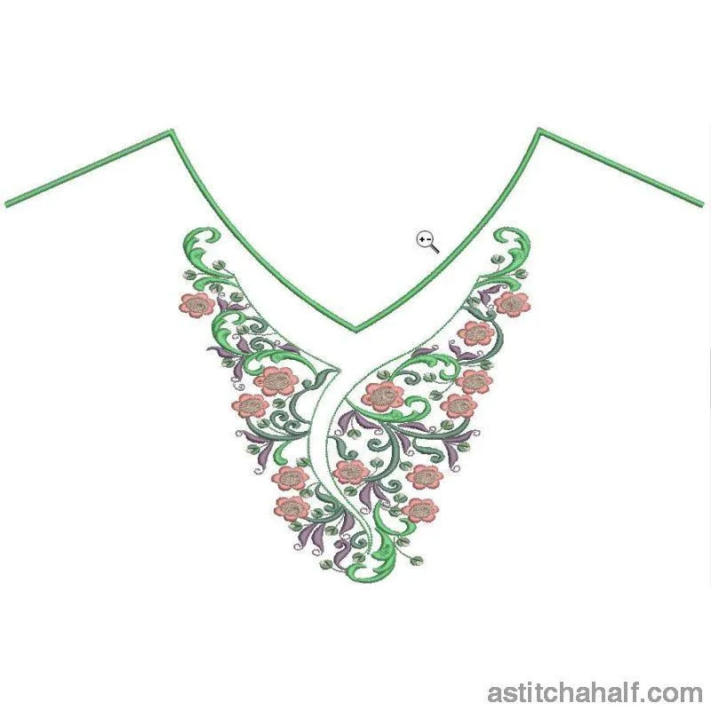 Romantic Roses Neckline Embroidery Collection