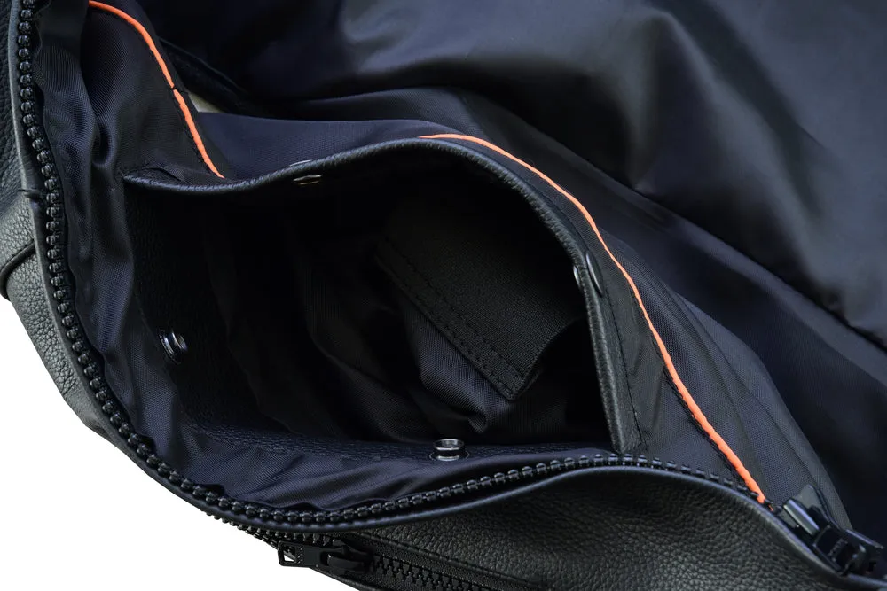 Silent Strike Black Leather SWAT Style Motorcycle Vest
