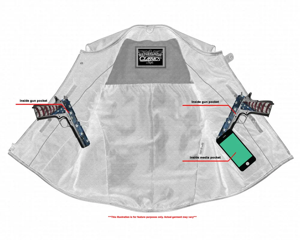 Silent Strike Black Leather SWAT Style Motorcycle Vest