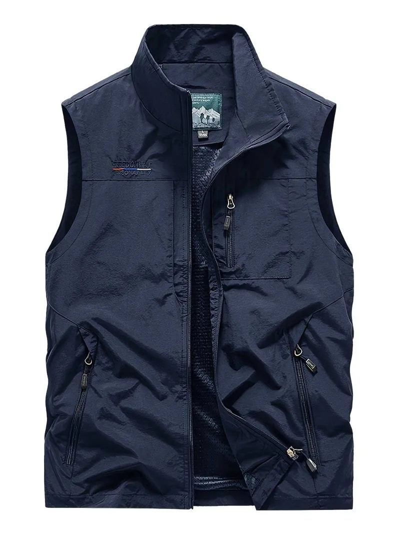Talvar  Stoere heren cargo bodywarmer met ritsvakken