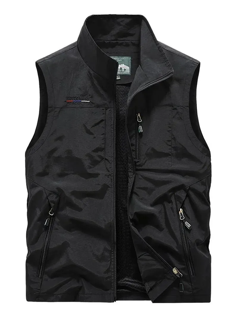 Talvar  Stoere heren cargo bodywarmer met ritsvakken