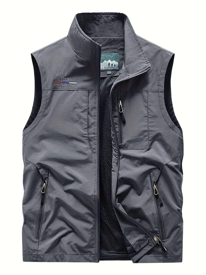 Talvar  Stoere heren cargo bodywarmer met ritsvakken