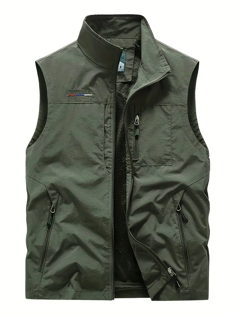 Talvar  Stoere heren cargo bodywarmer met ritsvakken