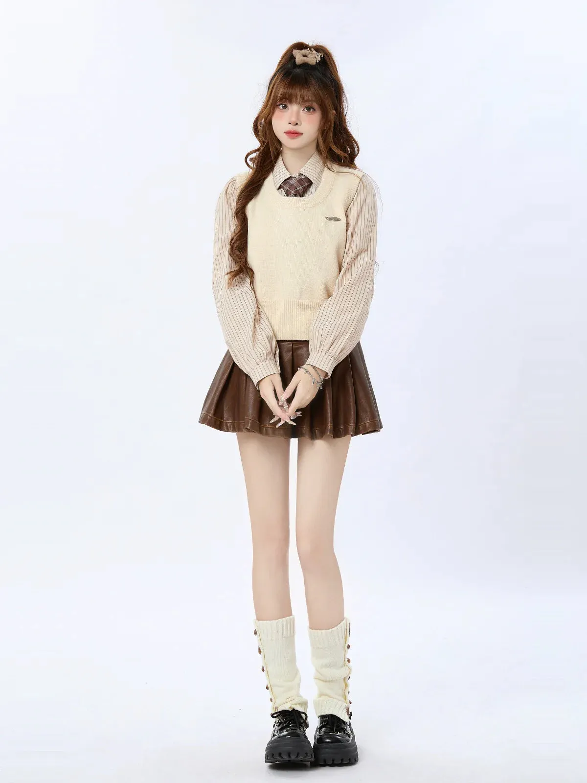 Vest Knit Solid Color