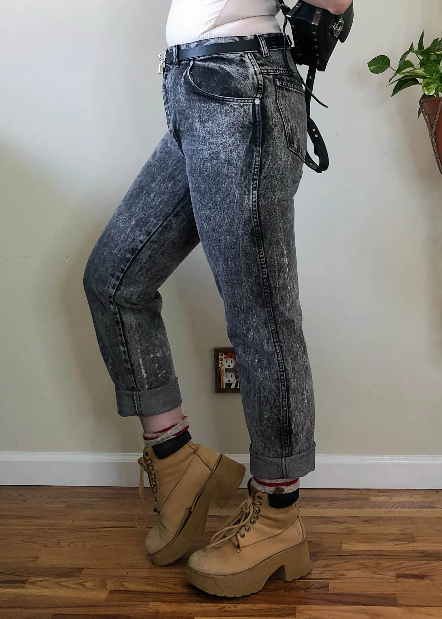 Vintage Black Stone Wash Sasson Jeans - L/XL