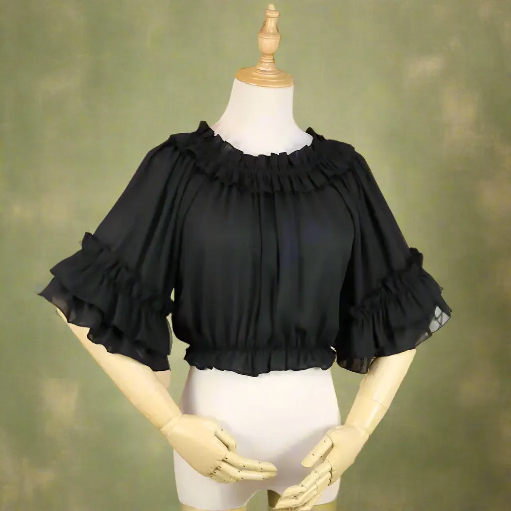 Vintage Frilled Bardot Top