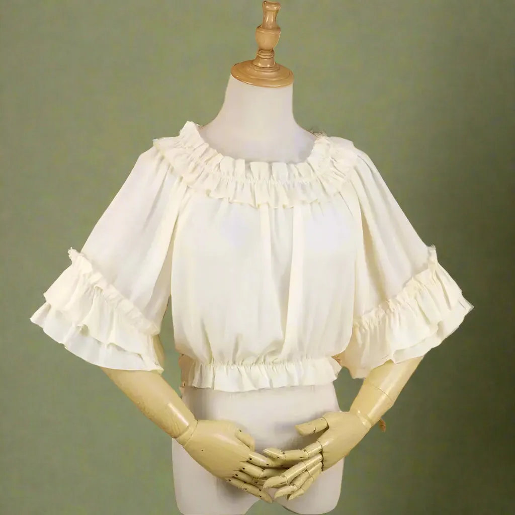 Vintage Frilled Bardot Top