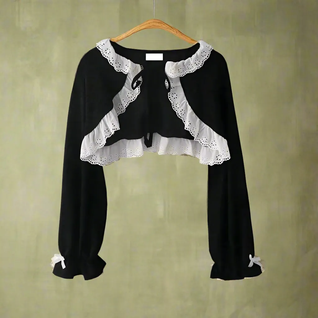 Vintage Ruffled Bolero Cardigan