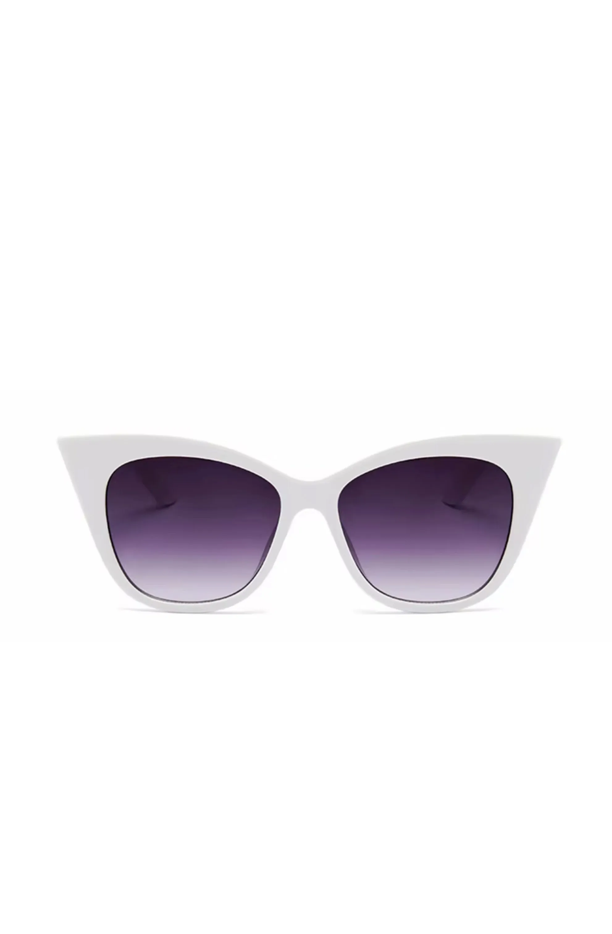 White cats eye sunglasses