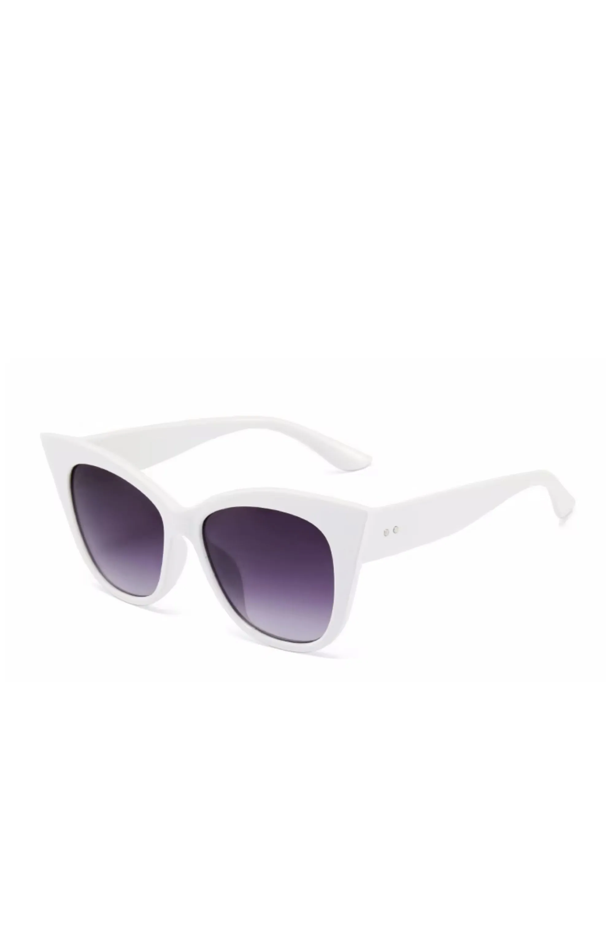 White cats eye sunglasses