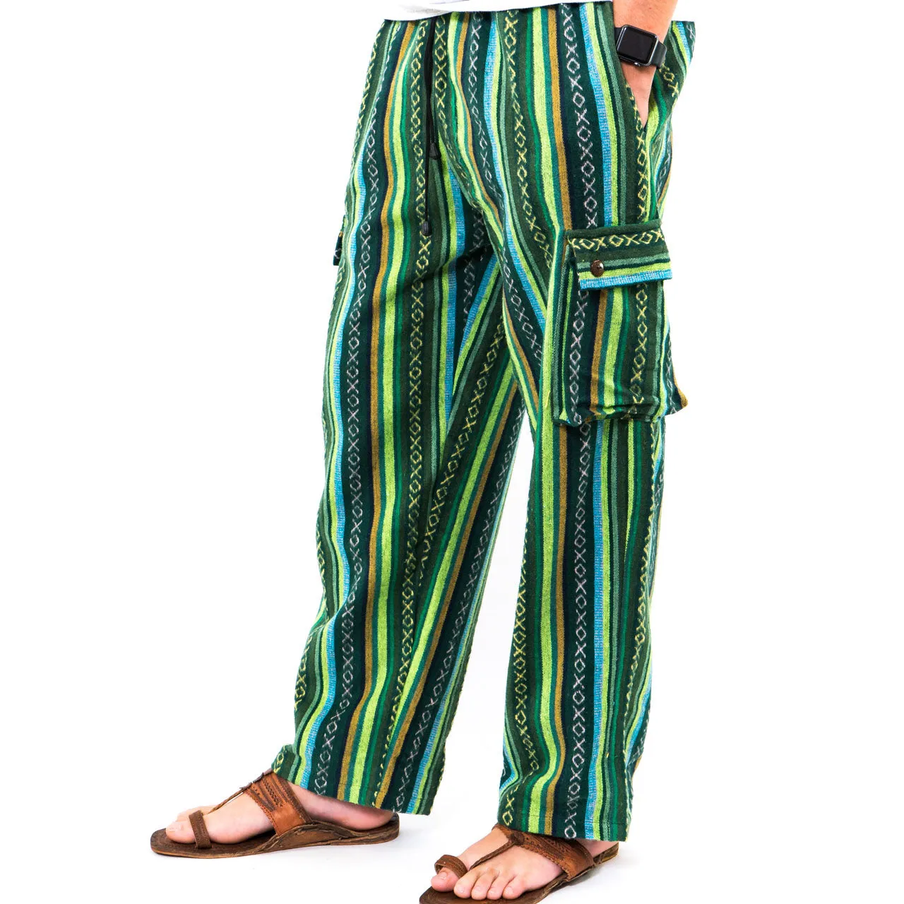 Woven Cotton Cargo Pants
